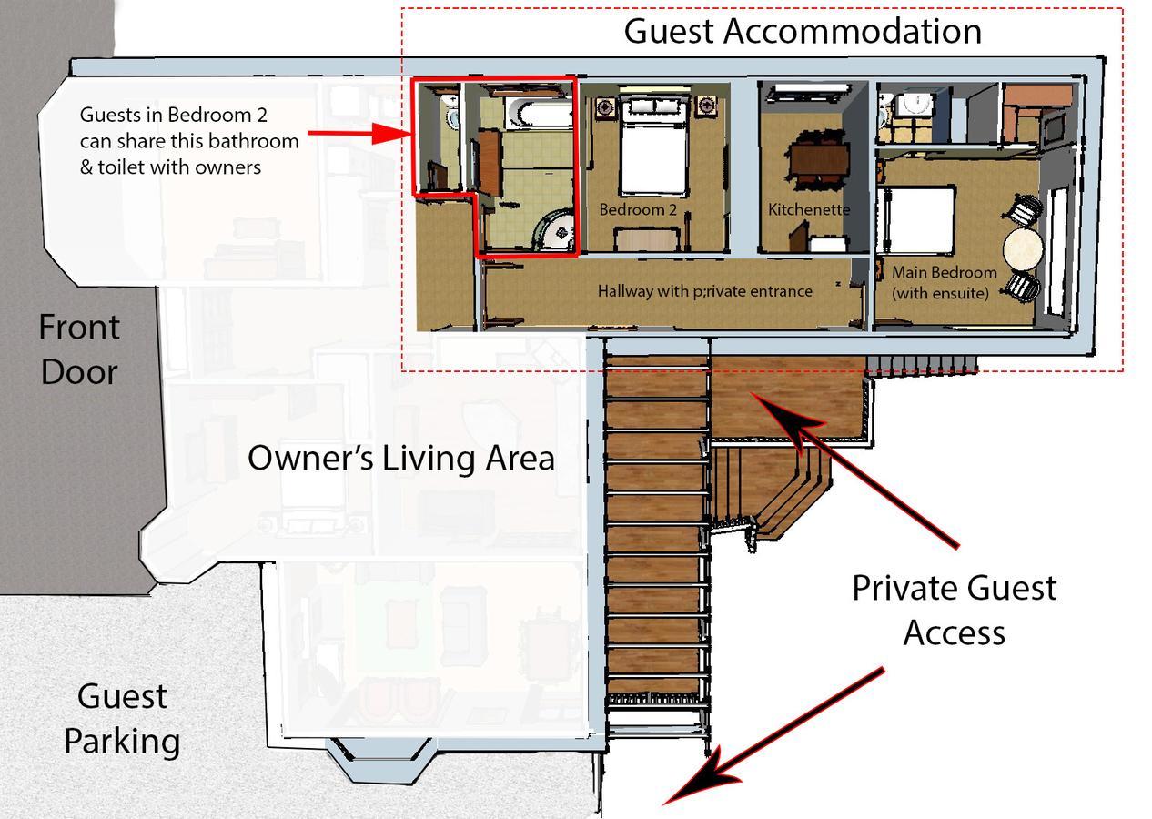 Sunny Mornington 2 Bedroom Guest Suite Dunedin Exterior foto